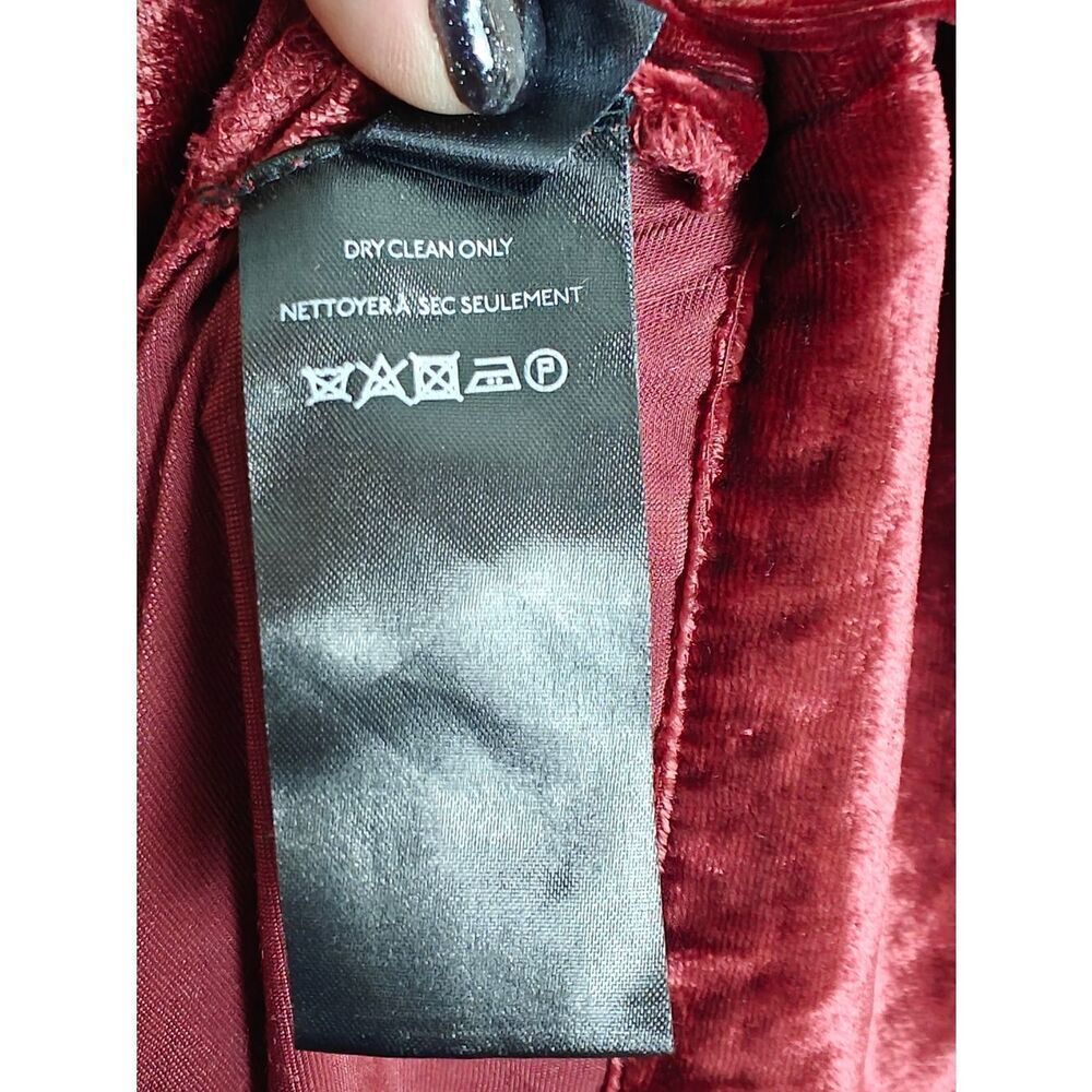 Anthropologie Velvet Maxi Dress in Burgundy Plum - Picture 9 of 11